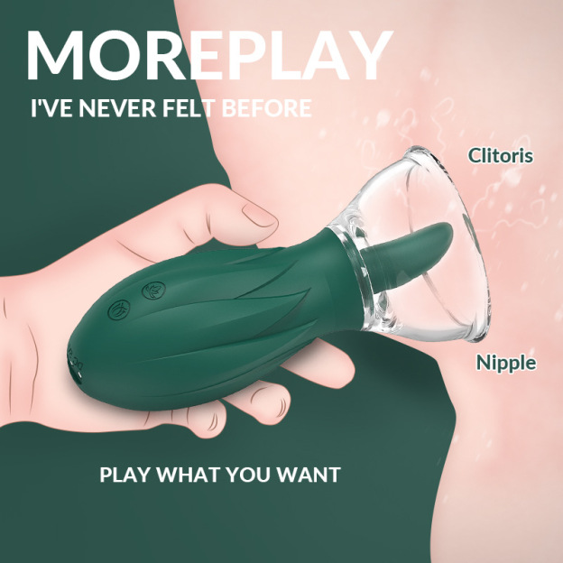 USB Charging Clitoris & Nipple Licking Sucking Vibrator -WeLovePlugs