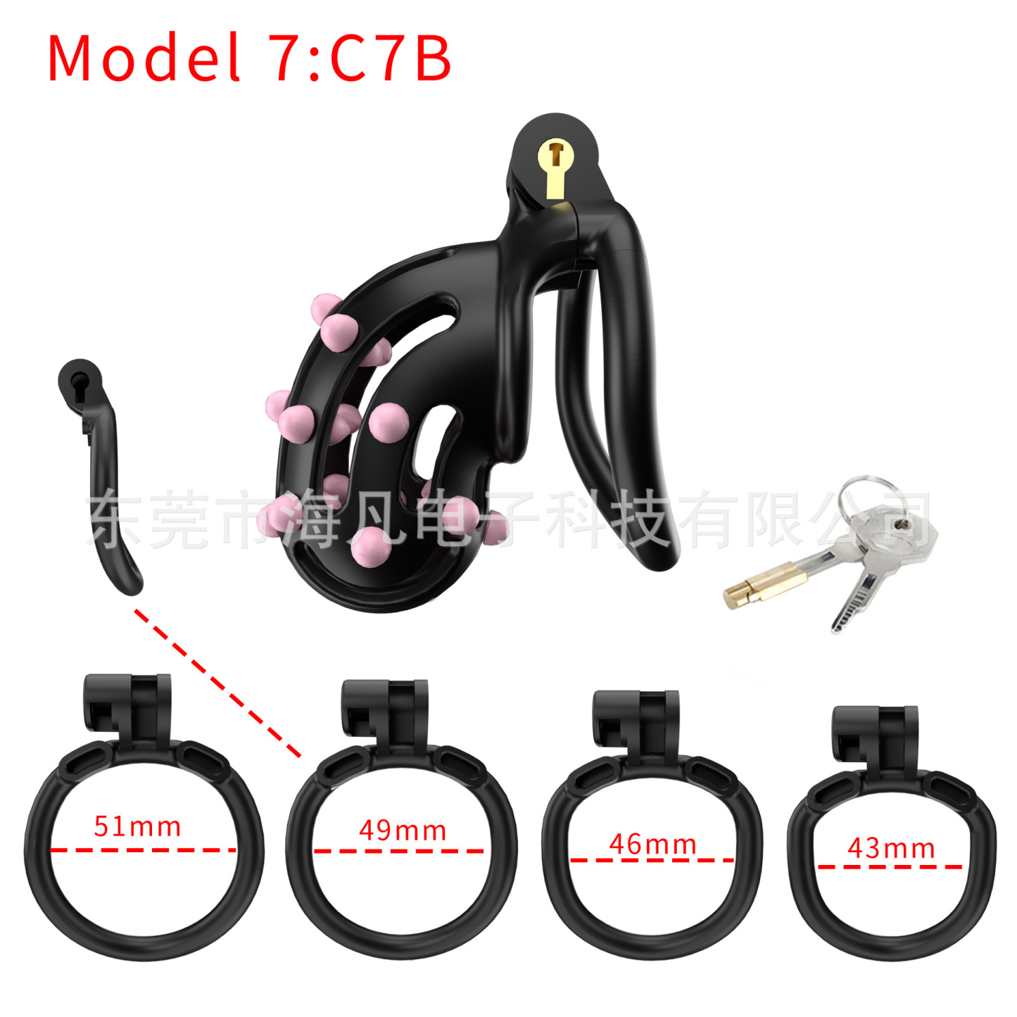 Cobra Chastity Cage with Spikes & 4 Rings -WeLovePlugs