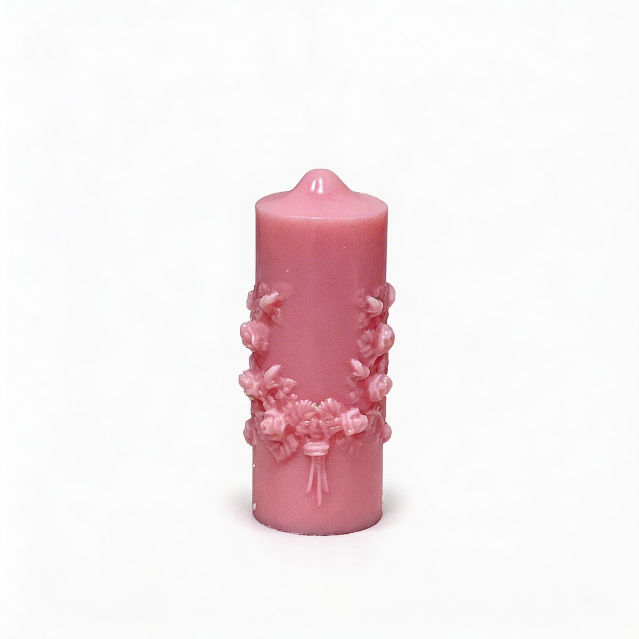 Lily Of The Valley Scented Pillar Candle - Pink - image 1