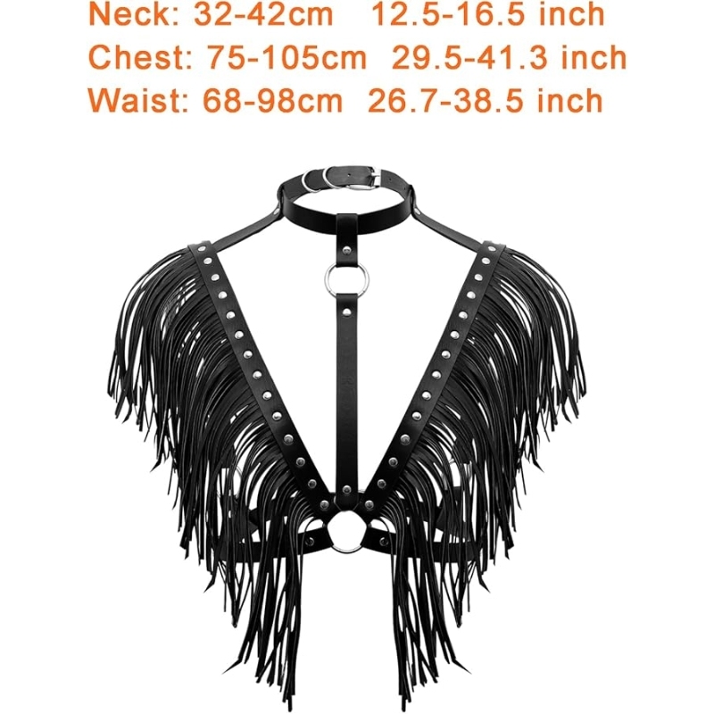 FlexLuxe Adjustable Lingerie Harness Tassel Cape-WeLovePlugs