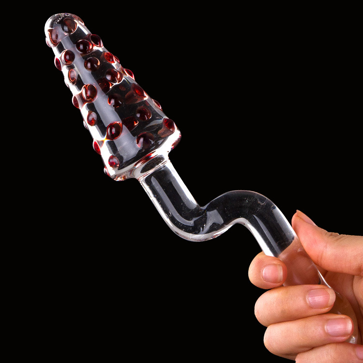 Glass Anal Plug With Crank Handle-WeLovePlugs