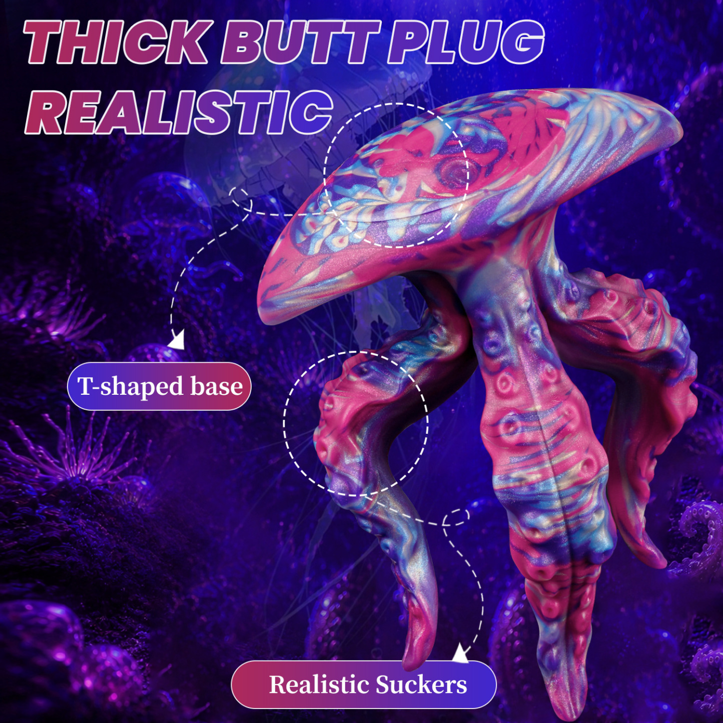 Oceanic Jellyfish Tentacle Fantasy Dildo - image 11