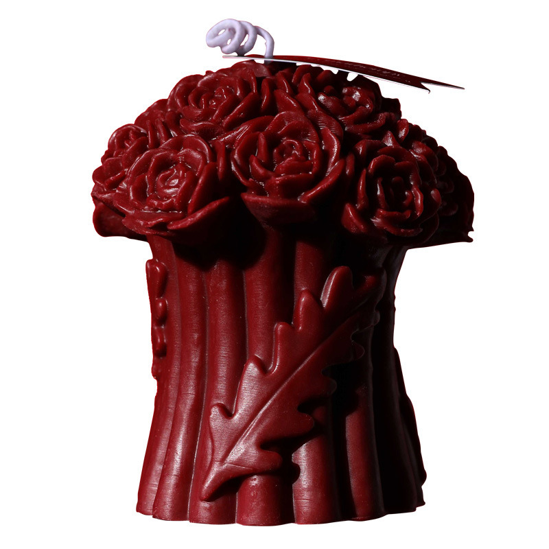 Flower-shaped Low-temperature Candle - Red - image 3