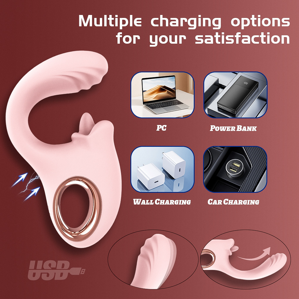 Luxelick 6.1'' Dual Motor Tongue Vibe Licking Vibrator-WeLovePlugs