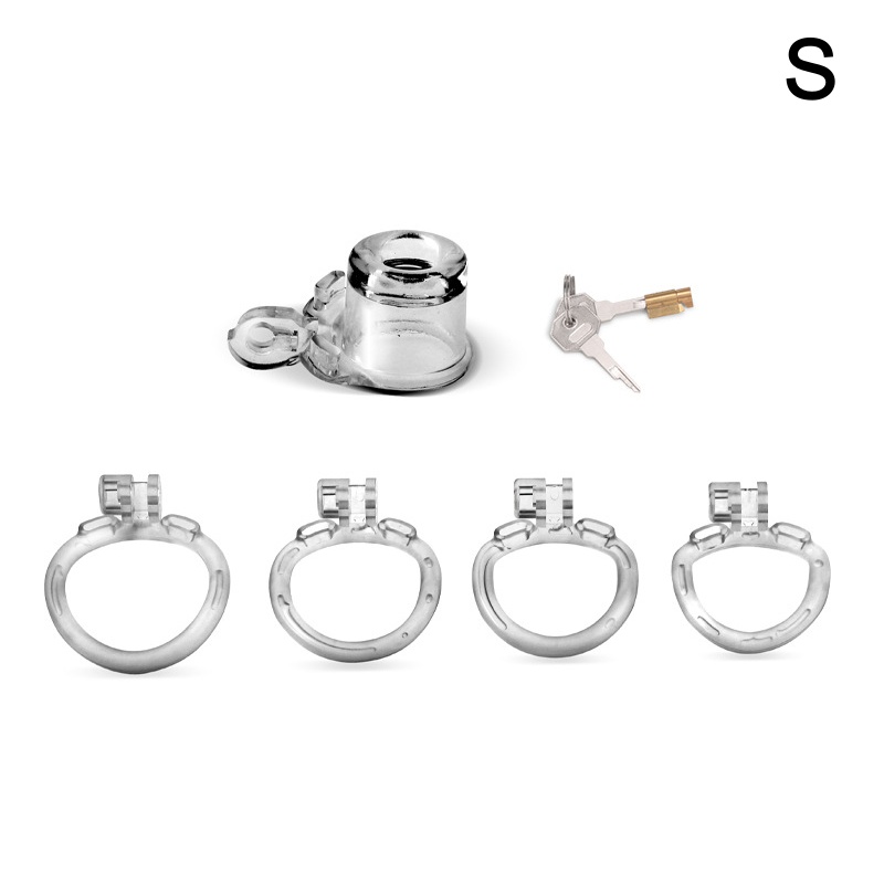 Narrow Sissy Chastity Cage With 4 Sizes Rings And Invisible Lock-WeLovePlugs