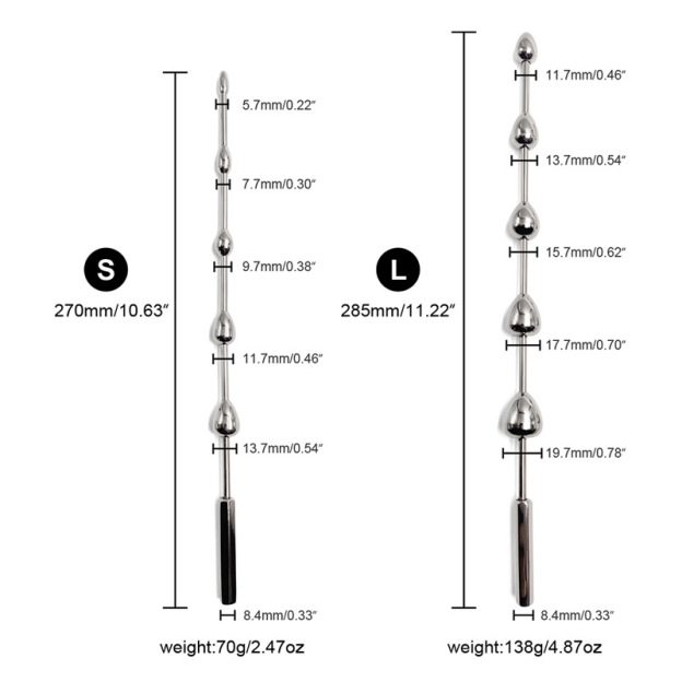Smooth Beads Urethral Sounding Dilator-WeLovePlugs