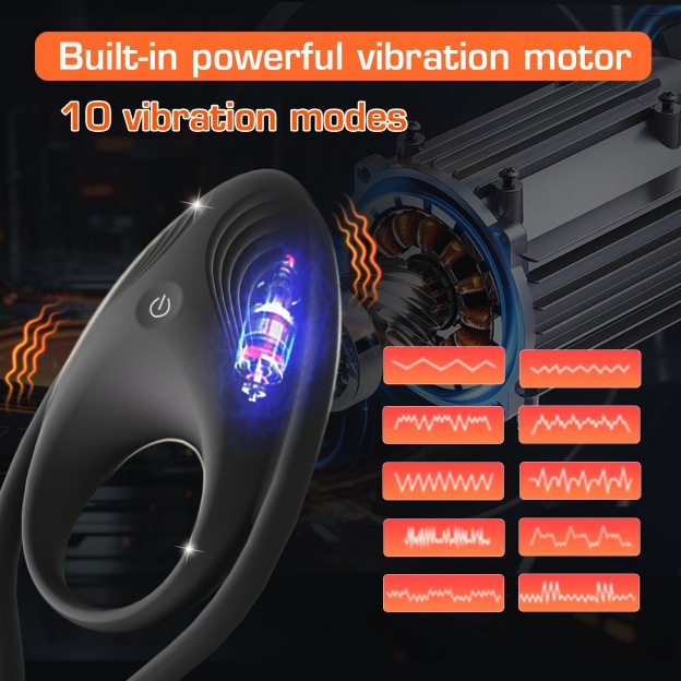 LockJoy 10-Mode Adjustable Vibrating Ring