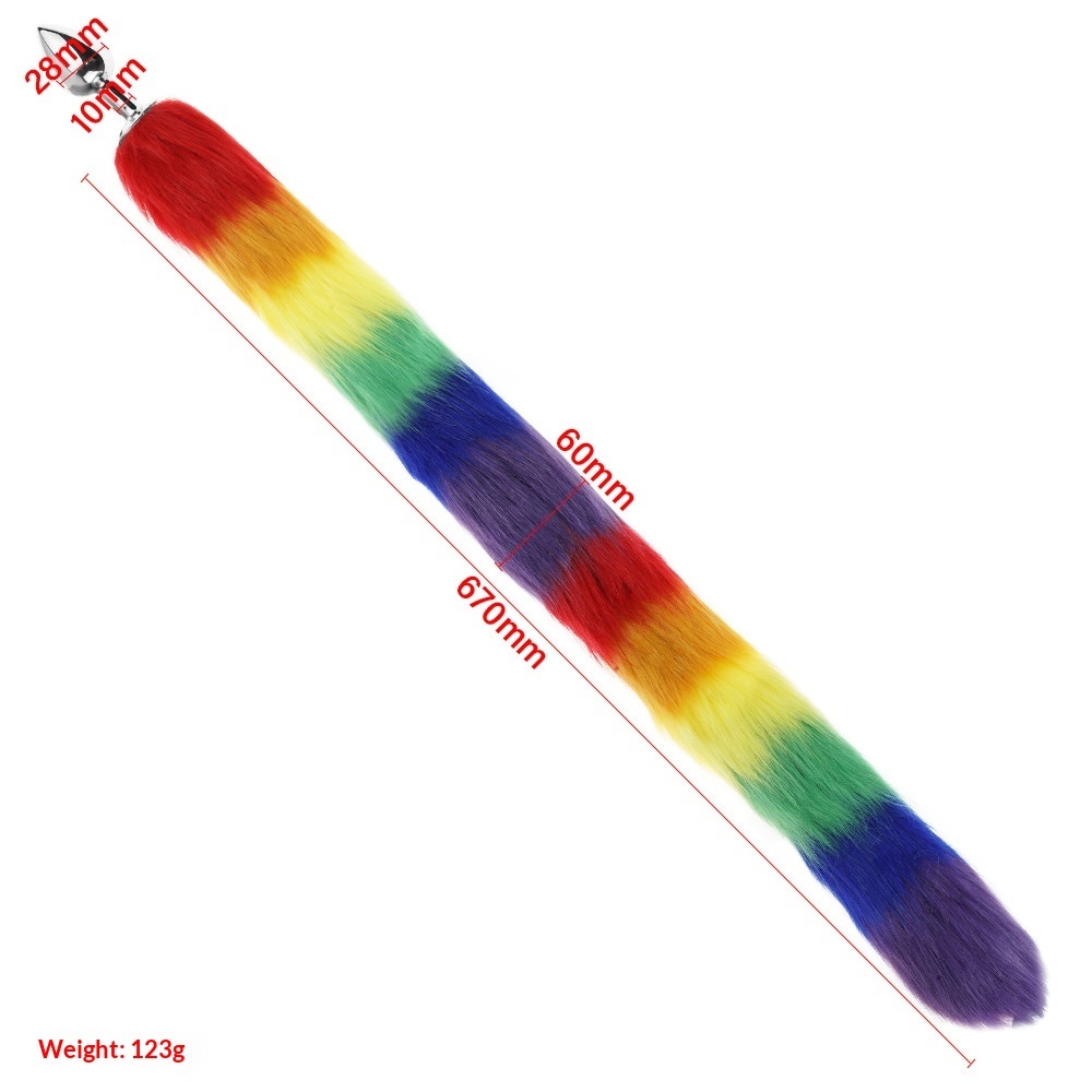 26.38'' Slim Fox Tail Butt Plug – 1.10'' - image 1