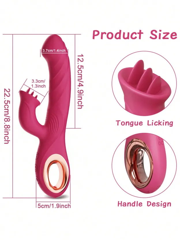 LickThrust 3-in-1 Pleasure Dual Vibrator Wand-WeLovePlugs
