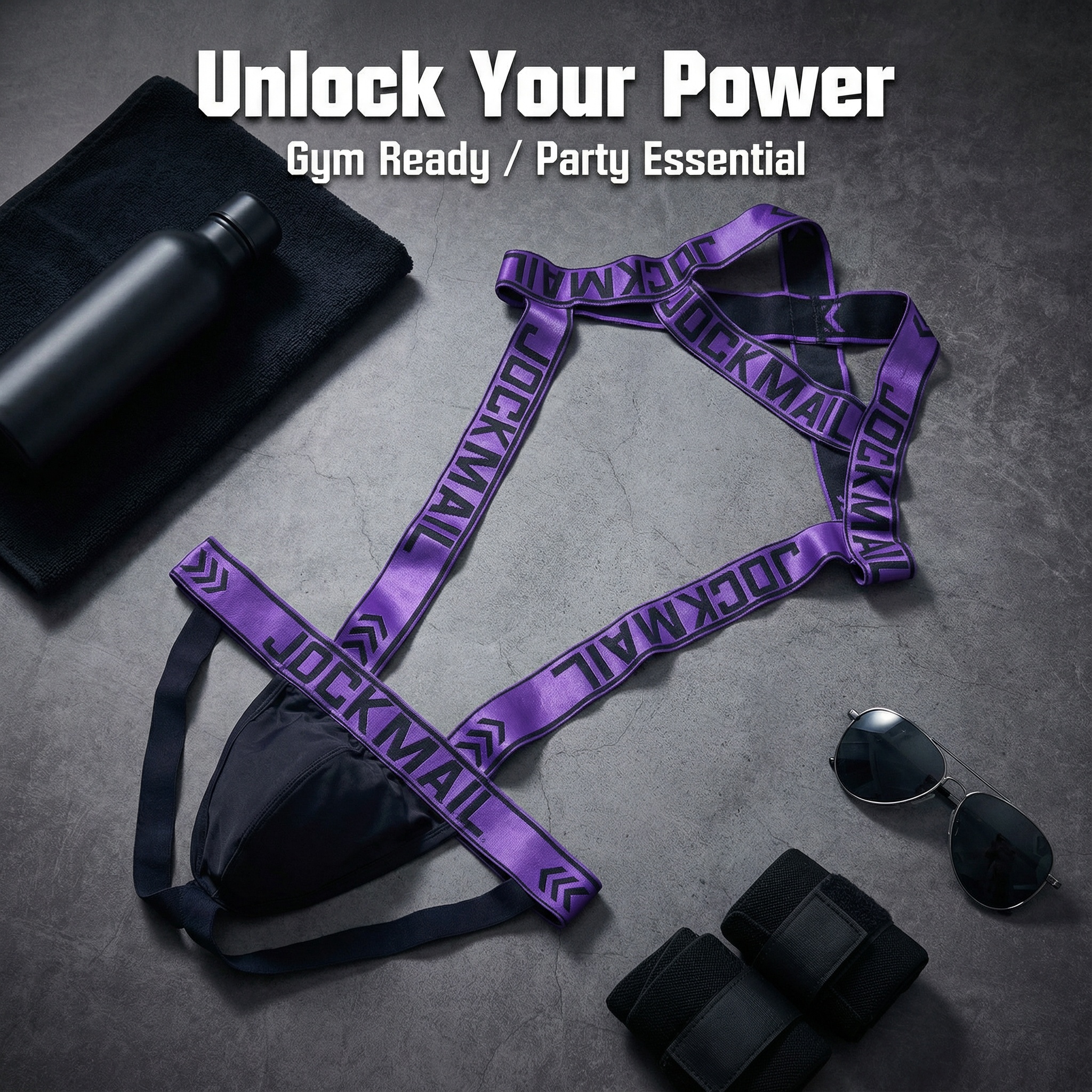 Jockmail Mens Harness With Jockstrap Bodysuit - image 1