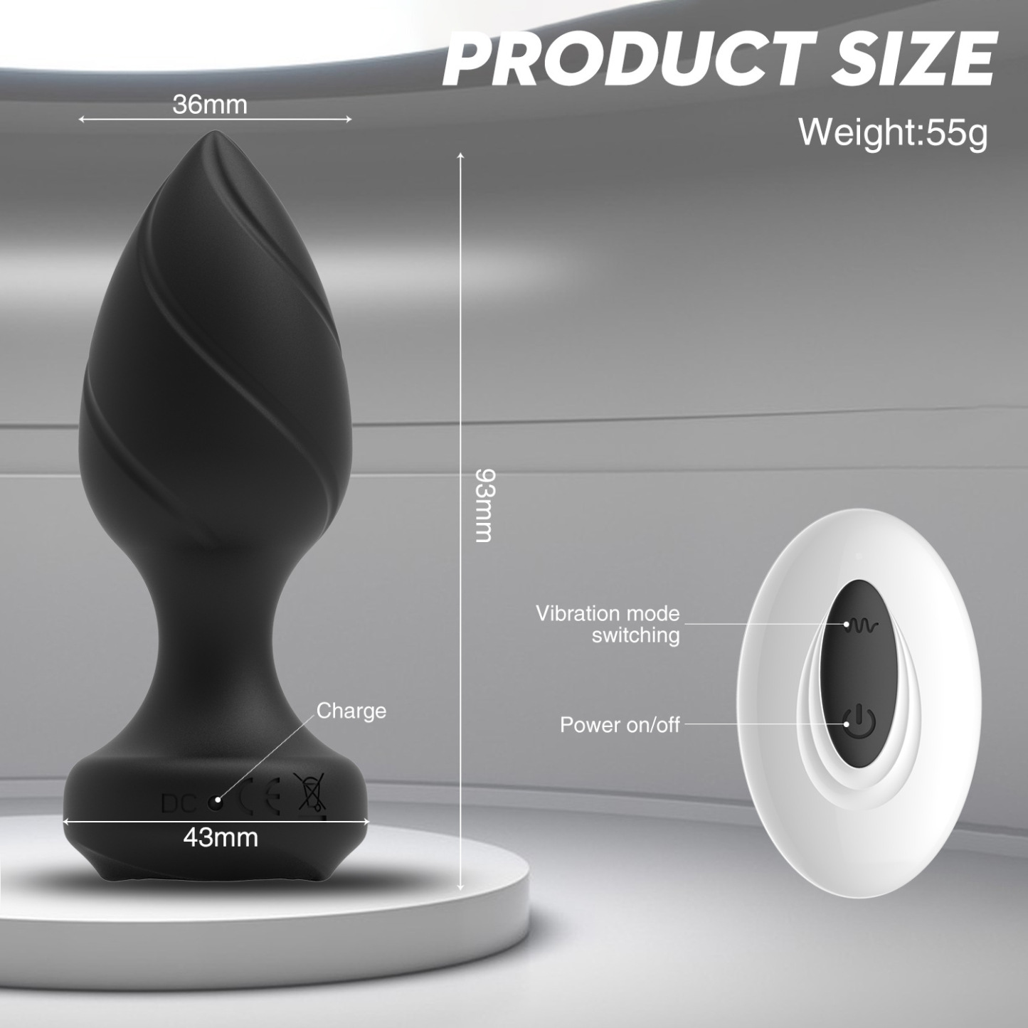 10-Speed Remote Threaded Anal Plug