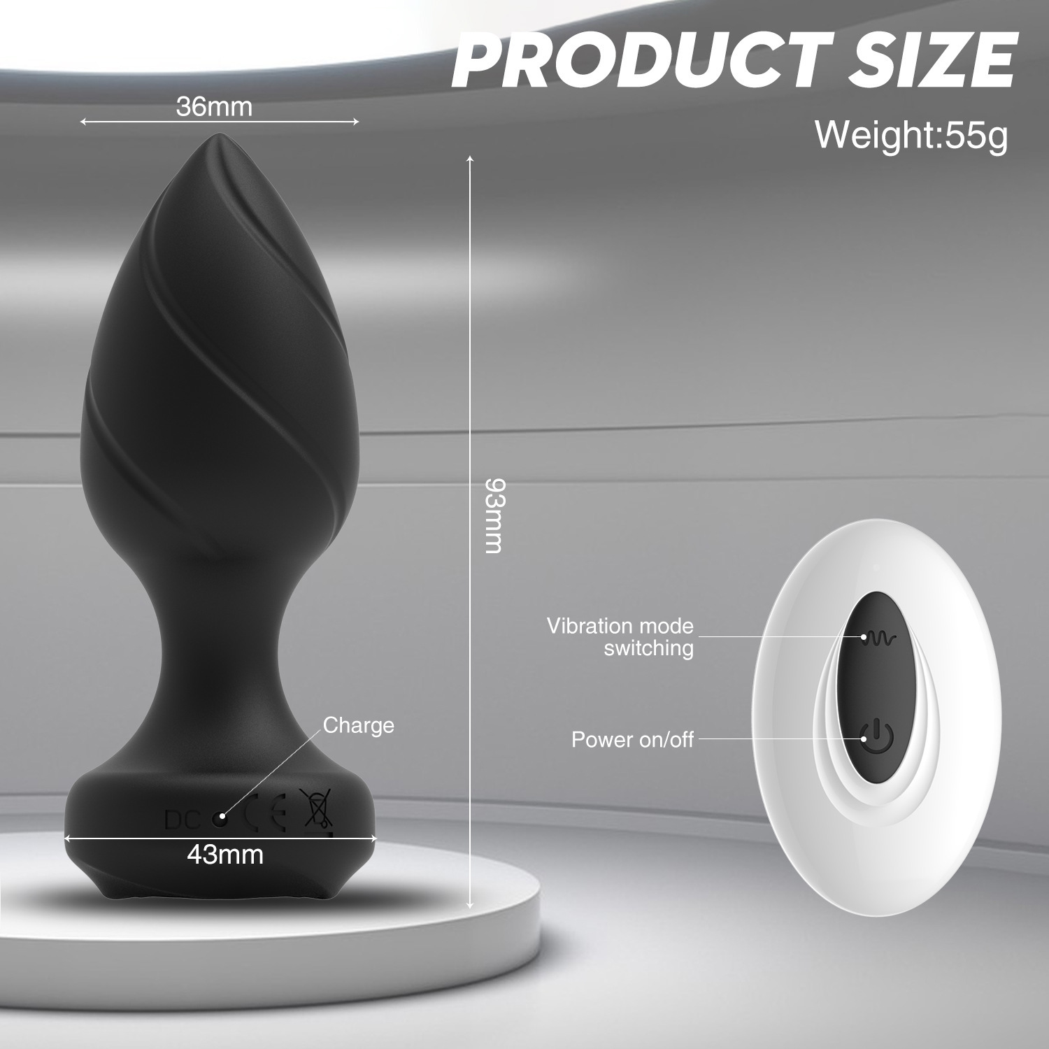 10-Speed Remote Threaded Anal Plug