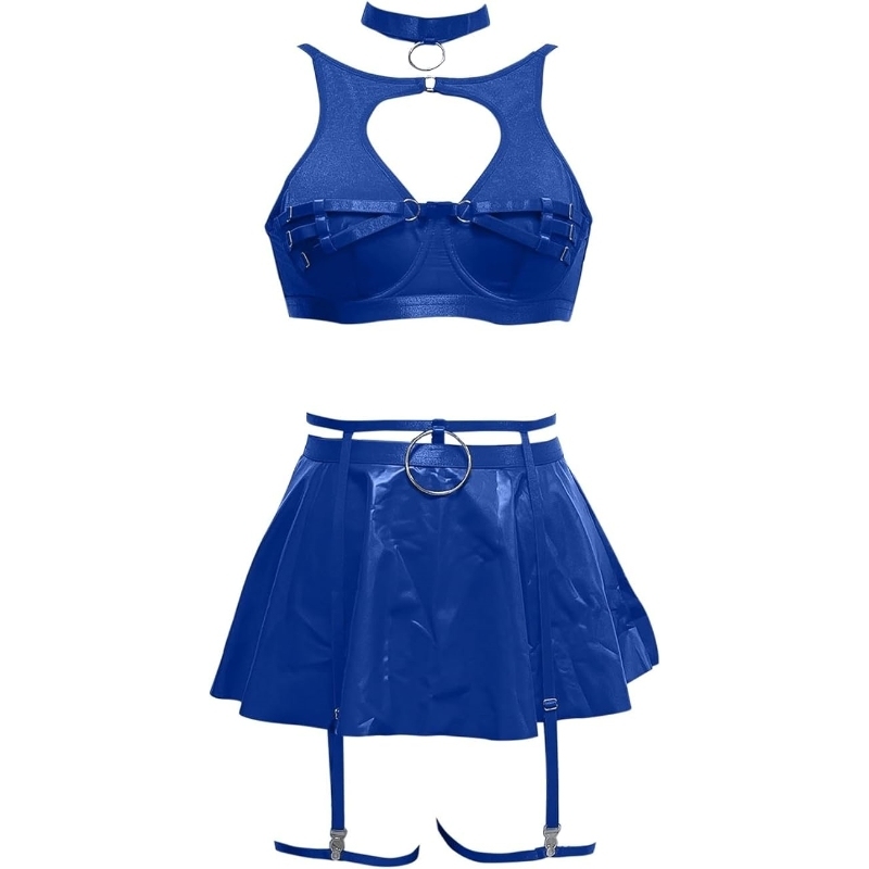 Seductive O-Ring Skirt Lingerie Set