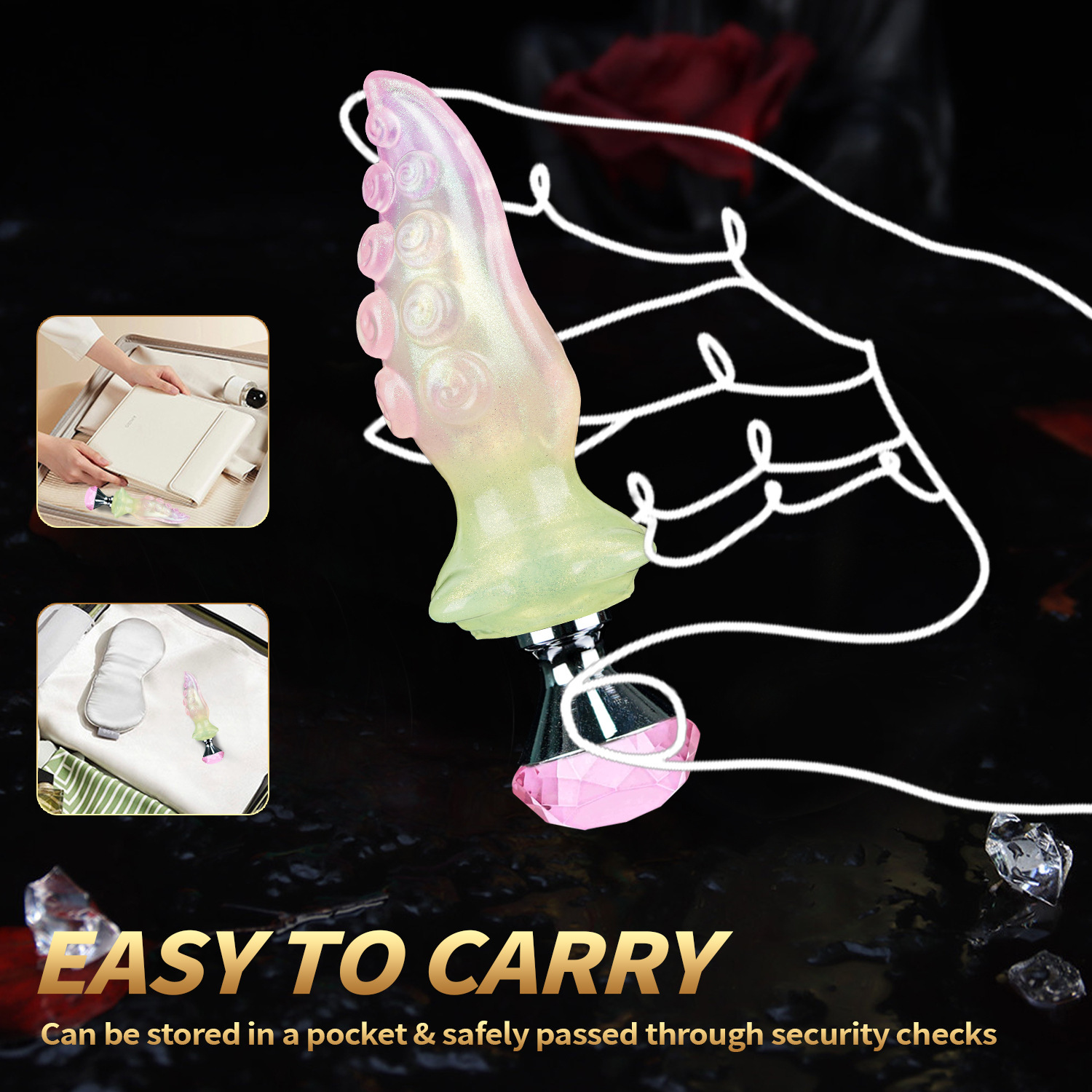 5.62'' Fantasy Tentacle Crystal Plug - image 1