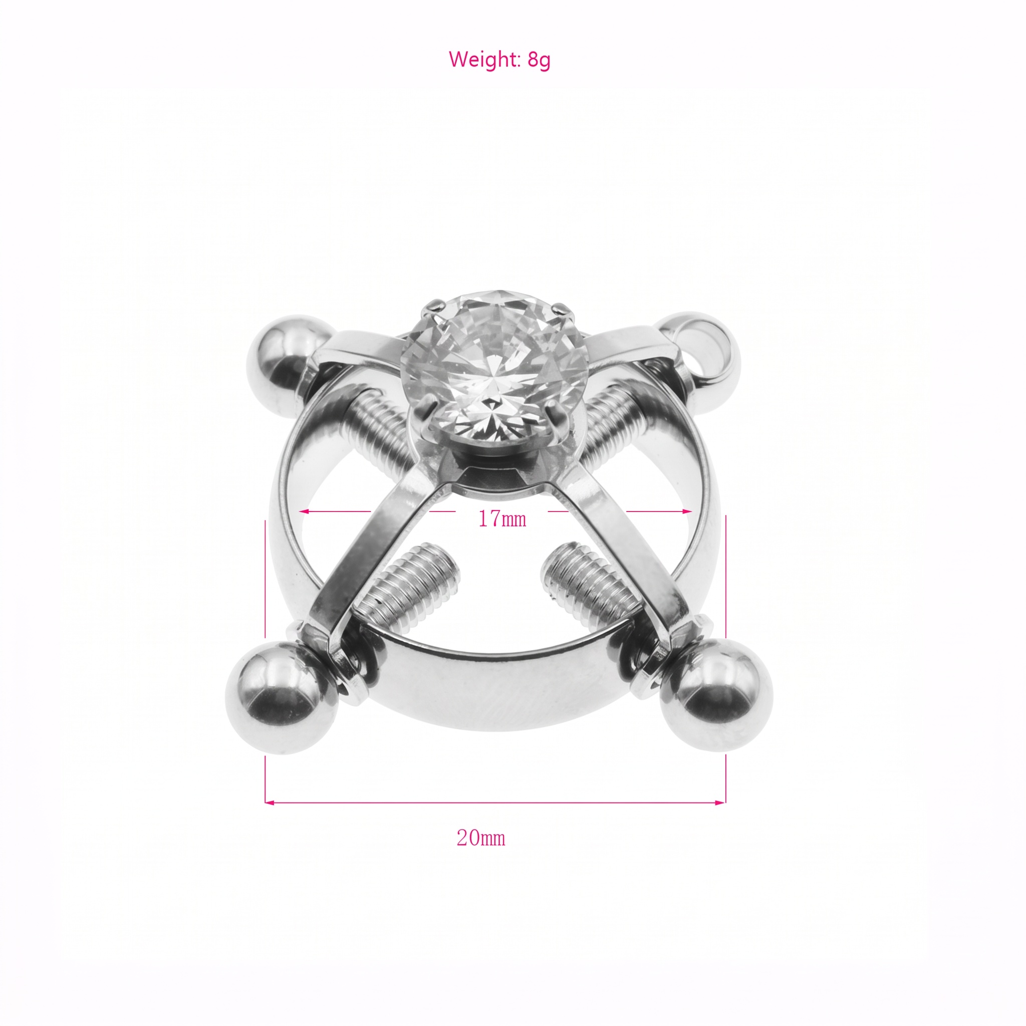 Metal Nipple Clamps With Jewerly - image 4