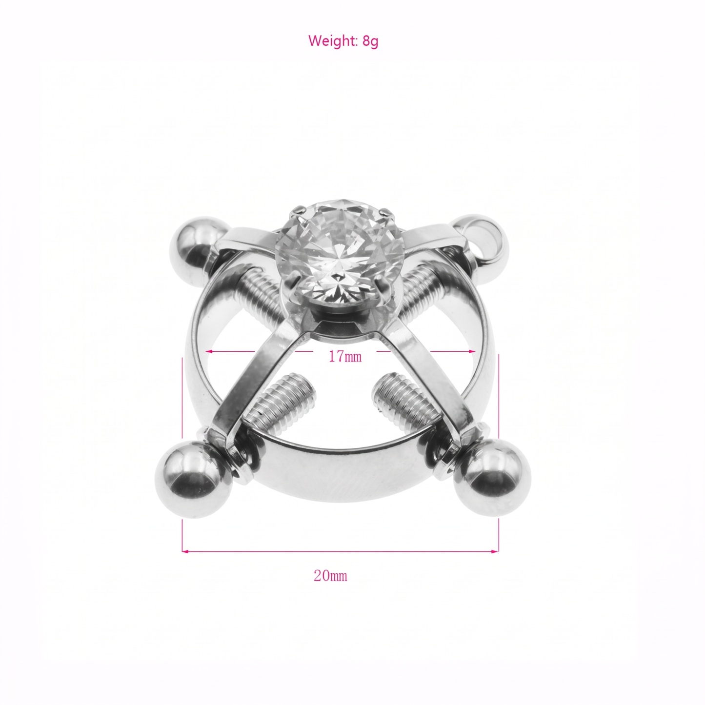 Metal Nipple Clamps With Jewerly - image 4