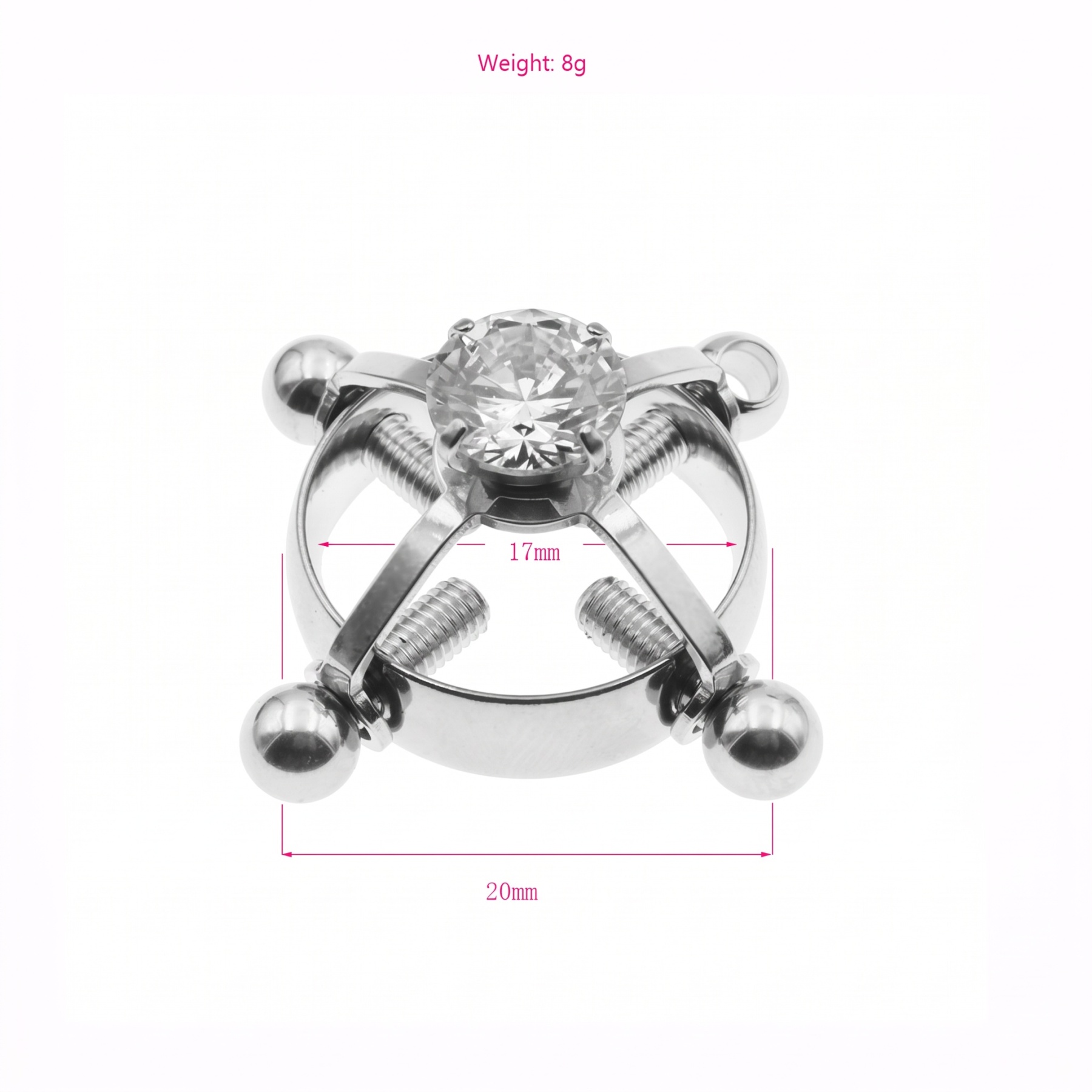 Metal Nipple Clamps With Jewerly - image 4