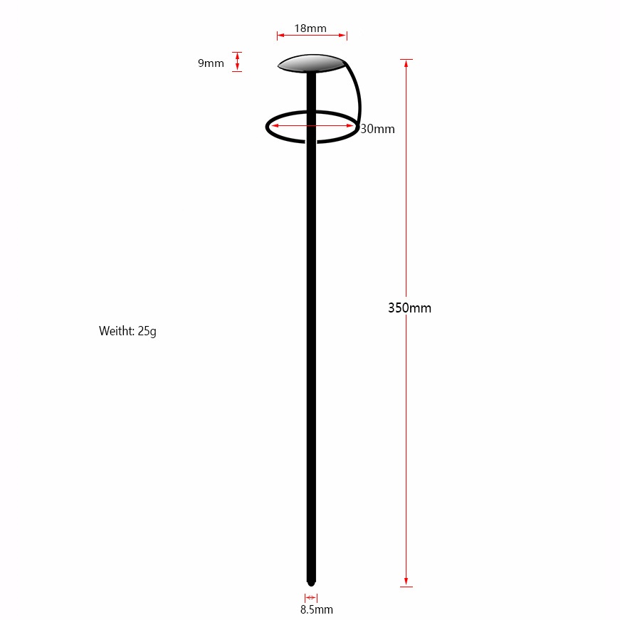 350mm Ultra-long Urethral Sounding Rod-WeLovePlugs