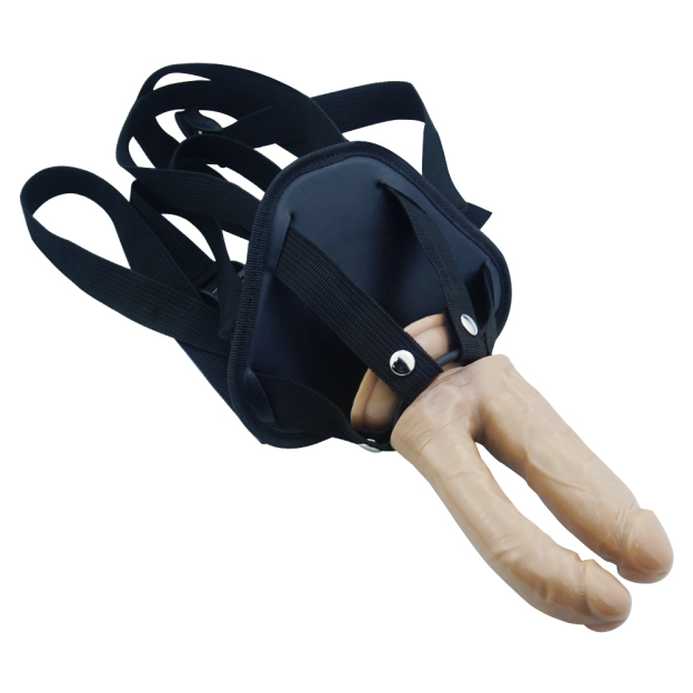 Realistic Suction Cup Double End Strap On Dildo – Wearable & Hands-Free