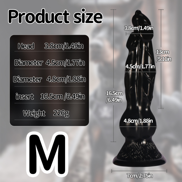 Triple-Knot Canine Fantasy Dildo - Black - M - image 20