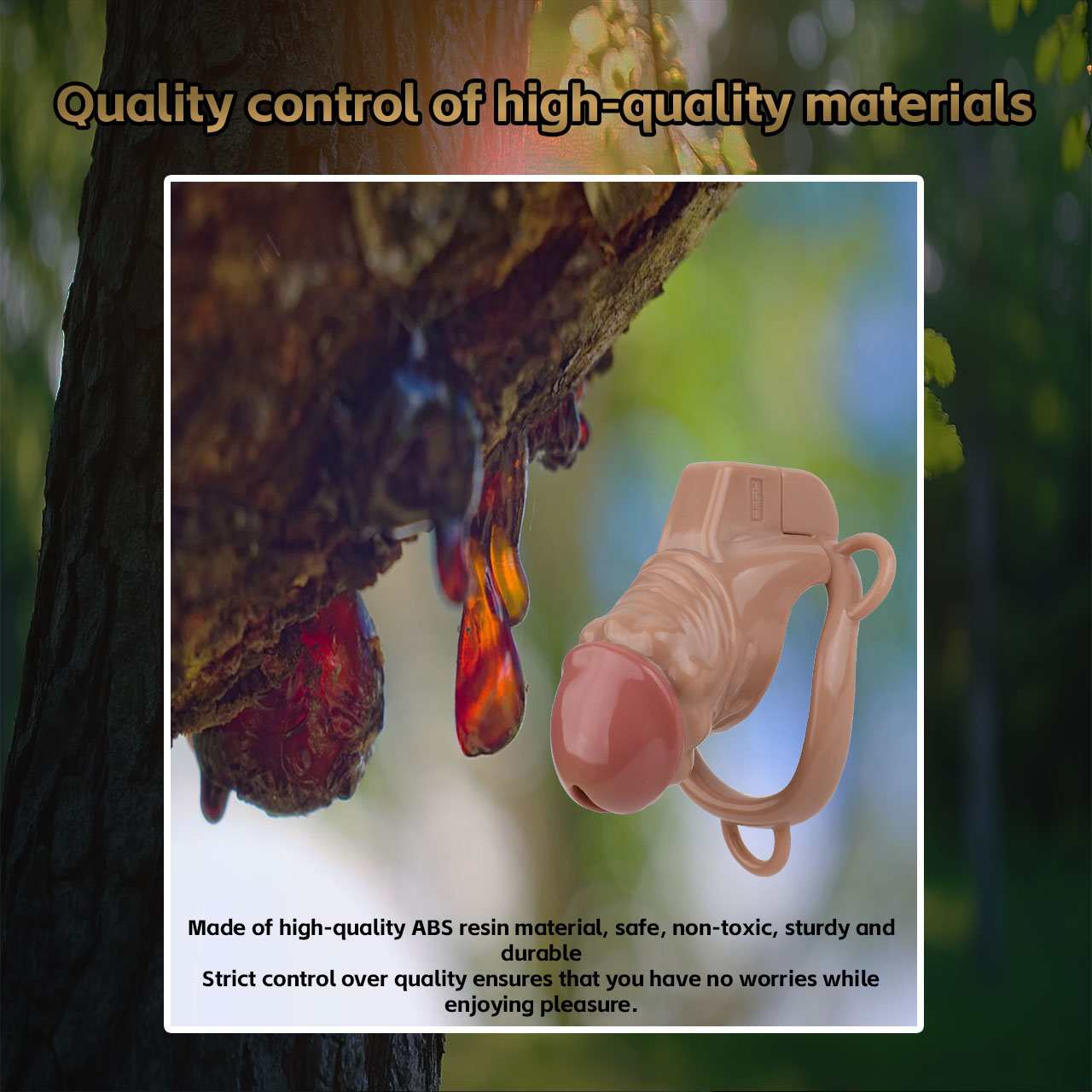 Realistic Phallic Chastity Cage - Breathable Resin Restraint-WeLovePlugs