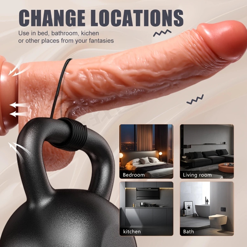 Premium Automatic Thrusting Realistic Dildo with Remote-WeLovePlugs