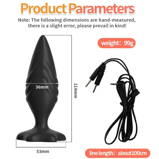 Electro-Stimulating Patterned Vibrating Butt Plug