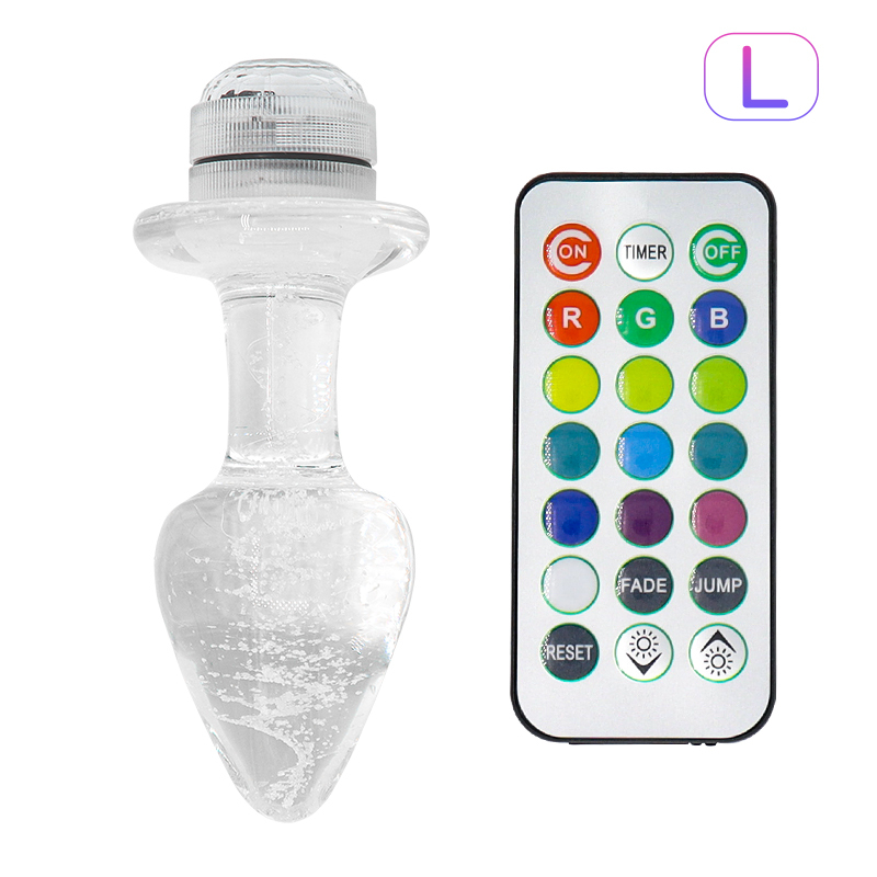 Remote Control Led Crystal Anal Butt Plug