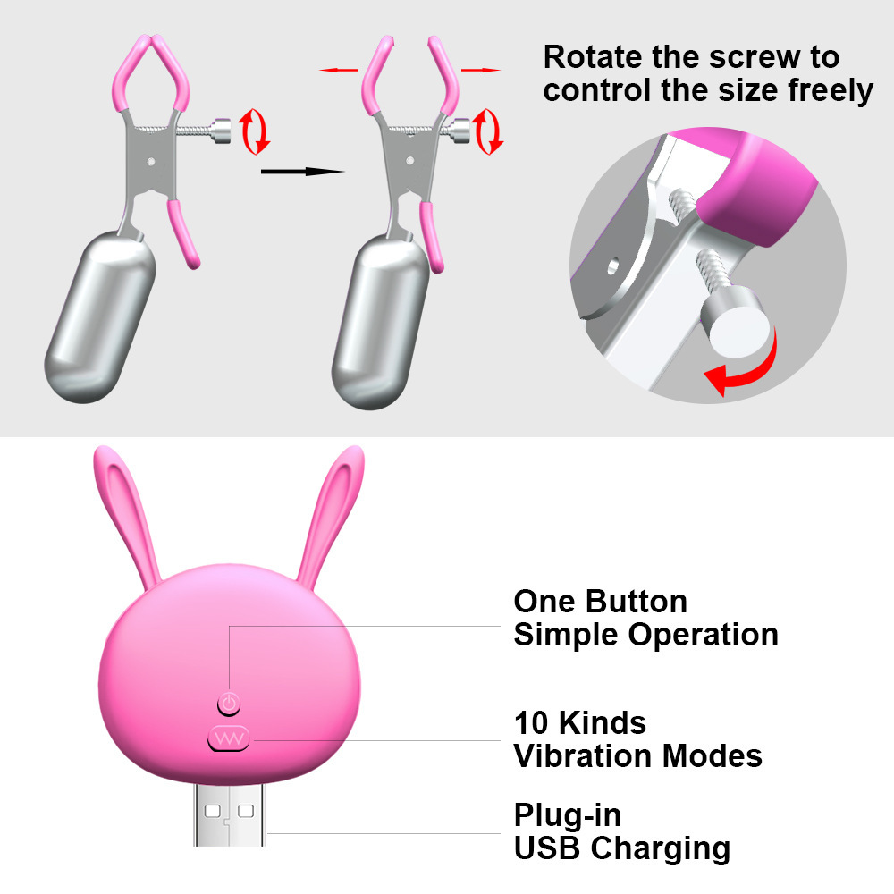 Vibrating Breast Clips-WeLovePlugs