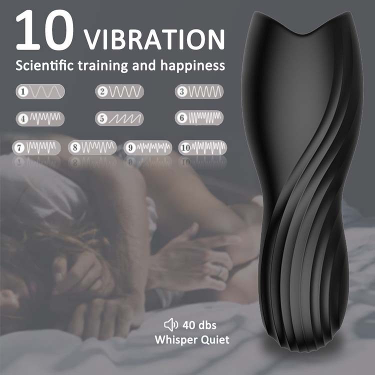 Vibrating Cock Ring Glan Ring Penis Training 10 Modes Men Masturbator -WeLovePlugs