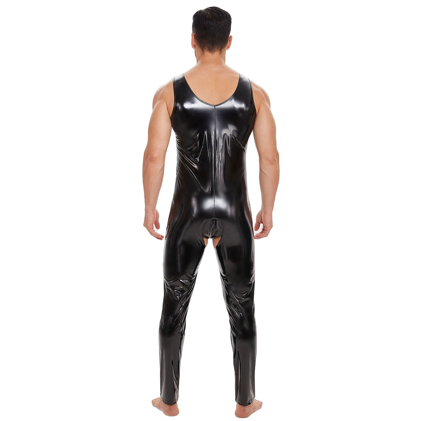 Men Shiny Leather Jumpsuit - image 3