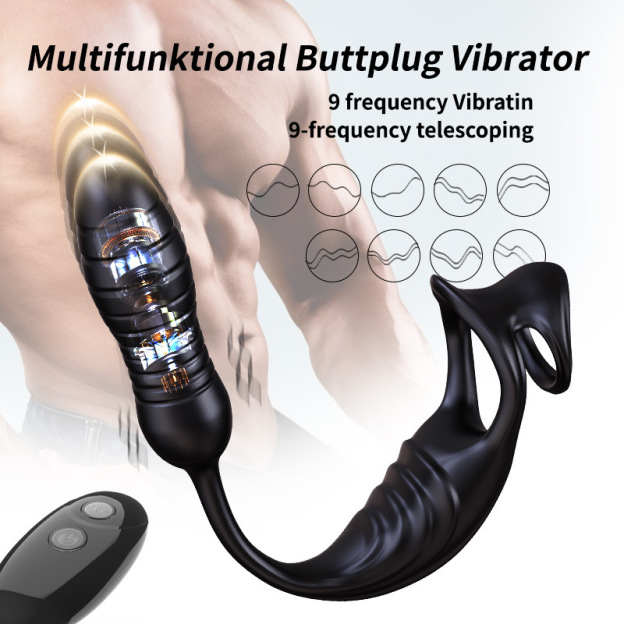 Thrusting Telescopic Vibrating Penis Ring - image 3