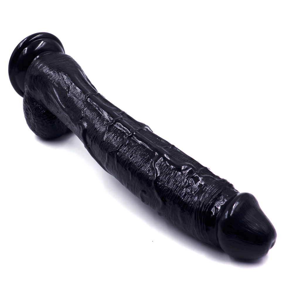 Realistic Silicone Extra Long 12-inches Big Dildo with Balss & Suction Cup