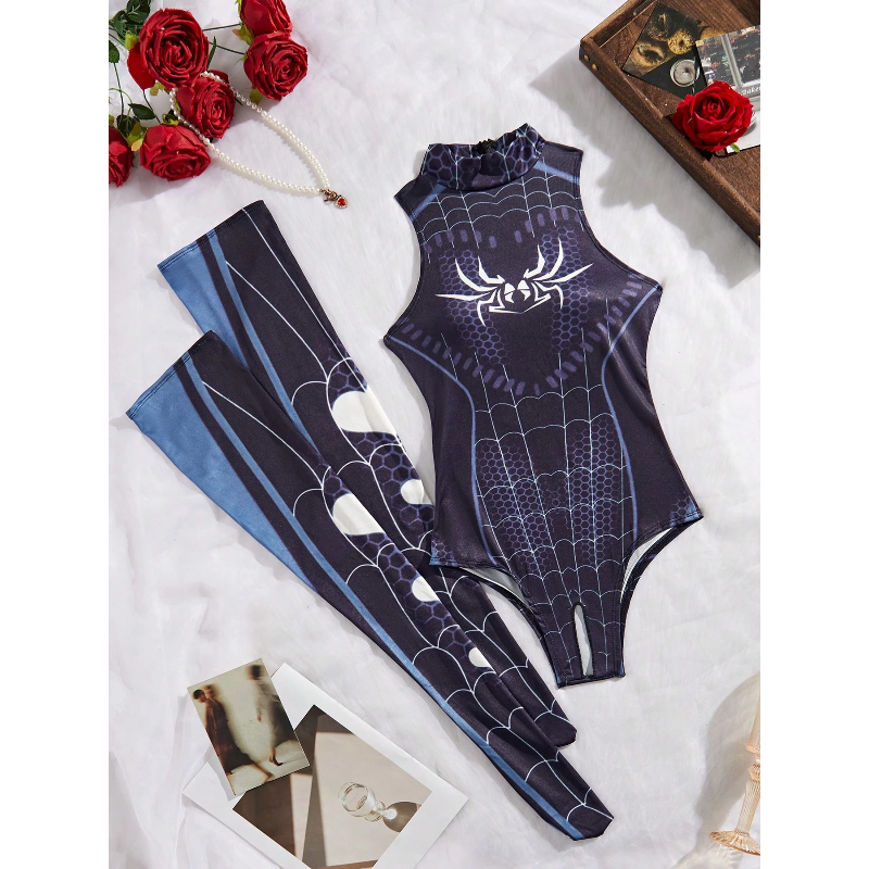 Sultry Spider-Inspired Bodysuit-WeLovePlugs