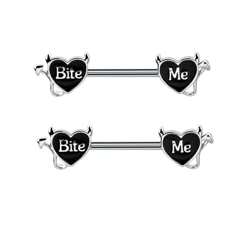 Hear Shape Fxxk Me Nipple Piercing Ring