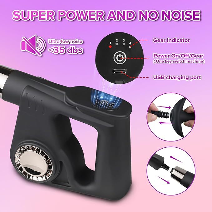 Min Sex Machine with Realistic Dildo & Anal Plug  Adjustable Impact Modes  & USB Rechargeable  WeLovePlugs