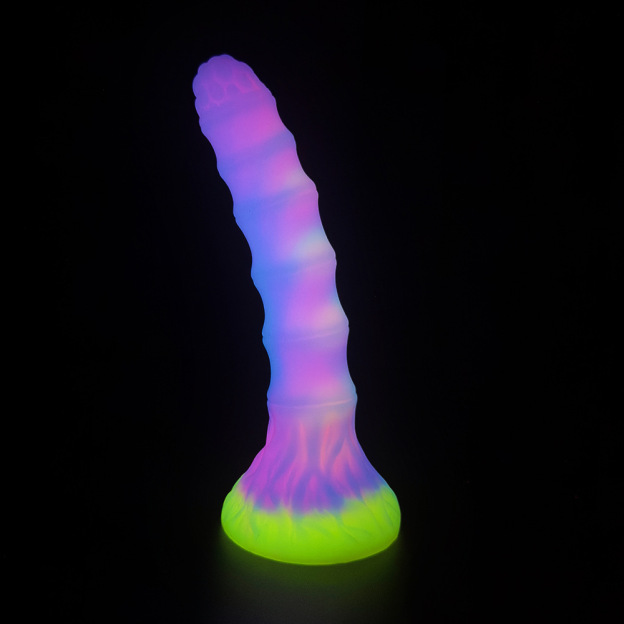 7.08'' Alien Glow In The Dark Dildo with Suction Cup - image 4