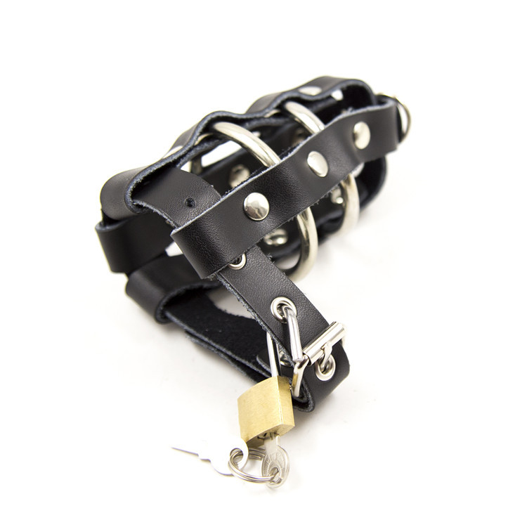 Sissified Leather Buckling Chastity Cock Cage -WeLovePlugs