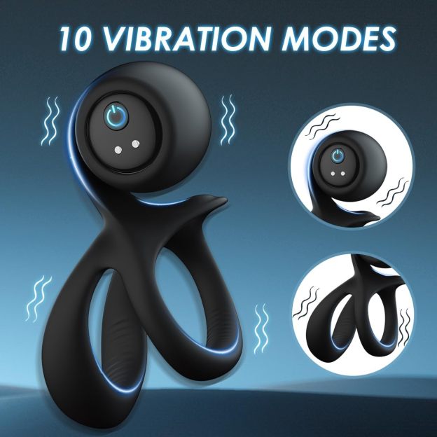 Naughty Vibrating Double Cock Ring