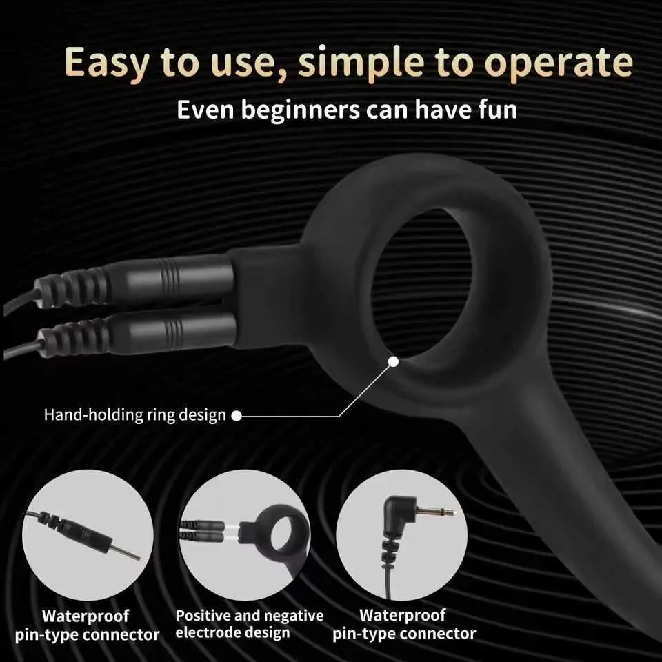 Electric Shock Prostate Massager With Hollow Ring - image 4