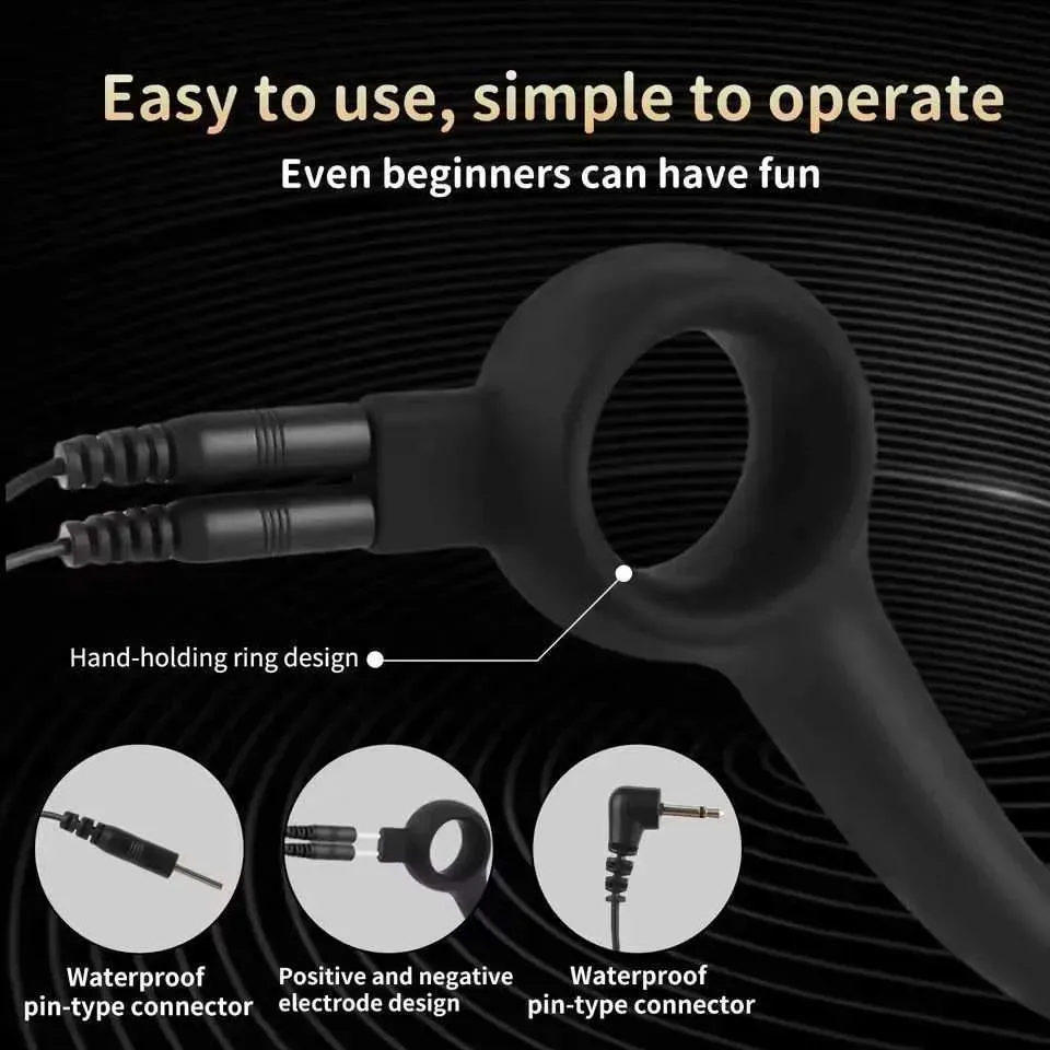 Electric Shock Prostate Massager With Hollow Ring - image 4