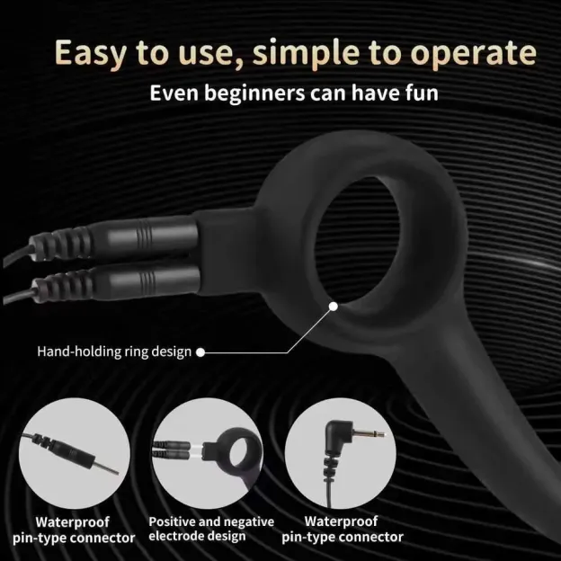 Electric Shock Prostate Massager With Hollow Ring - image 4