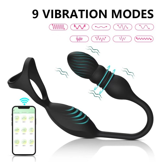 Auto-Sizing App Control Prostate Massager Butt Plug with 10 Vibration Modes