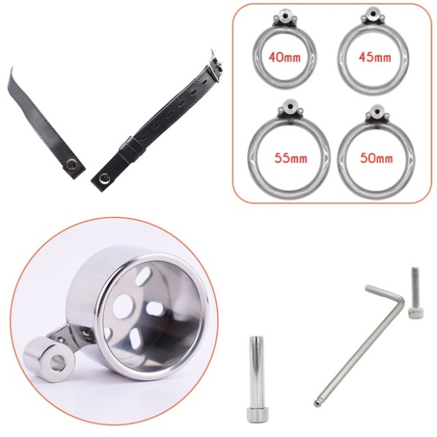 Chastity Cage with Leather Belt -WeLovePlugs