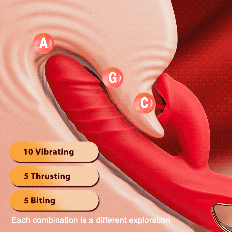 LickWave - 4 In 1 Thrusting & Licking Biting G-spot Vibrator - image 7