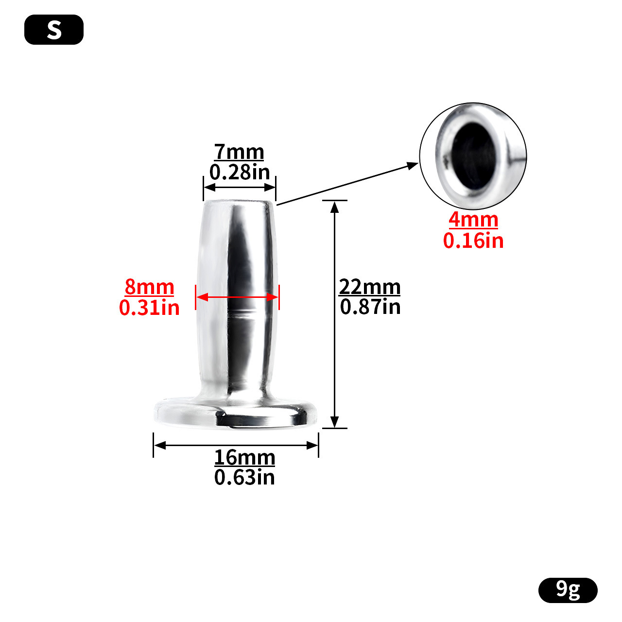Short Stainless Steel Urethral Sounding Rods -WeLovePlugs