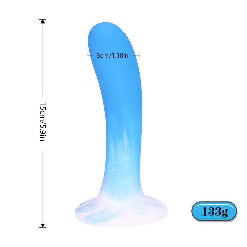 Gradient Carrot Silicone Butt Plug Dildo