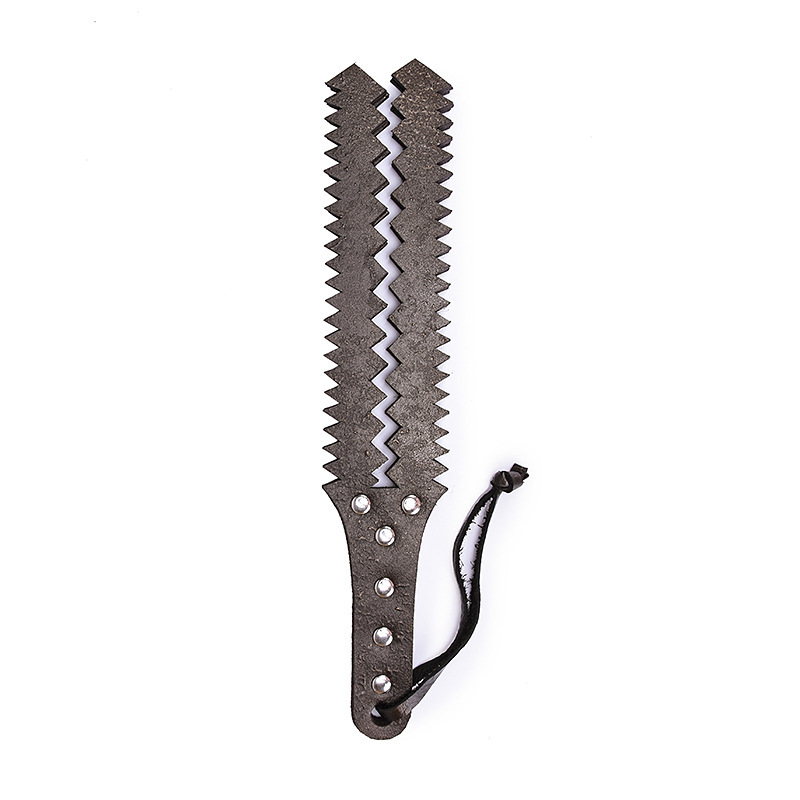 Serrated Faux Leather Flogger - Bronze - image 5