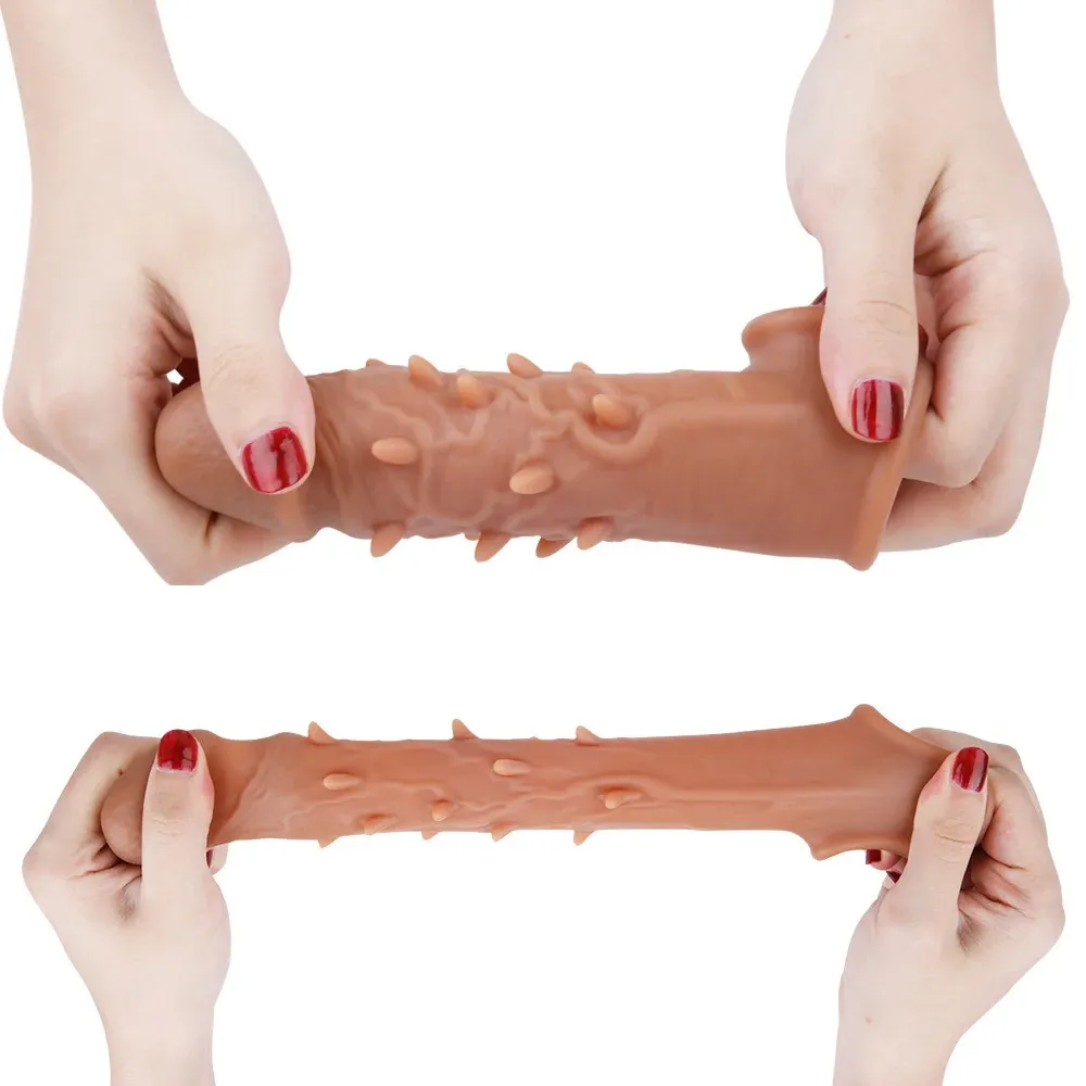Soft Penis Extender Dick Cover Dildo Enlargement -WeLovePlugs