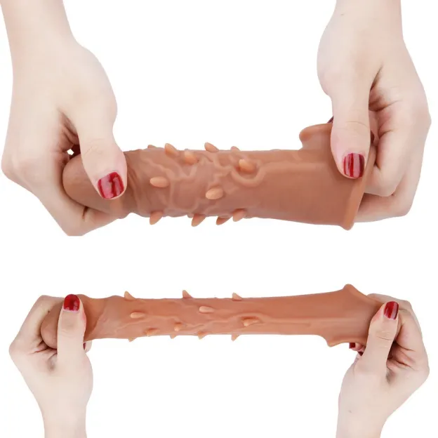 Soft Penis Extender Dick Cover Dildo Enlargement -WeLovePlugs
